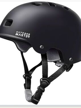 OutdoorMaster Skateboard Cycling Helmet - Two Removable Liners Ventilation